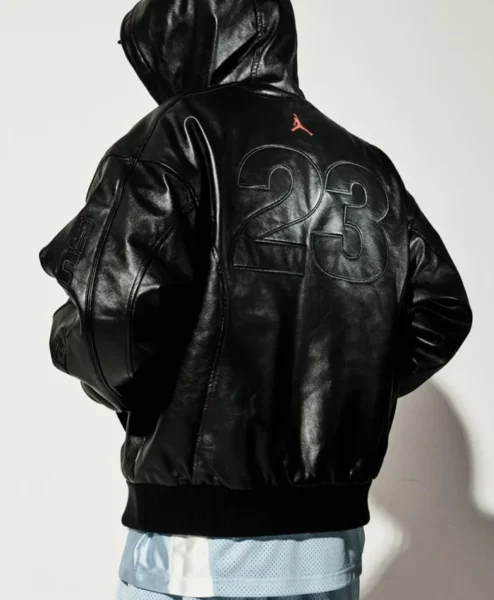 Jordan x Supreme Leather Hooded Jacket