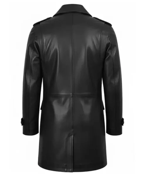 Joseph Mens Lambskin Black Leather Coat Back.webp