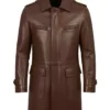 Joseph Mens Lambskin Brown Leather Coat Front.webp