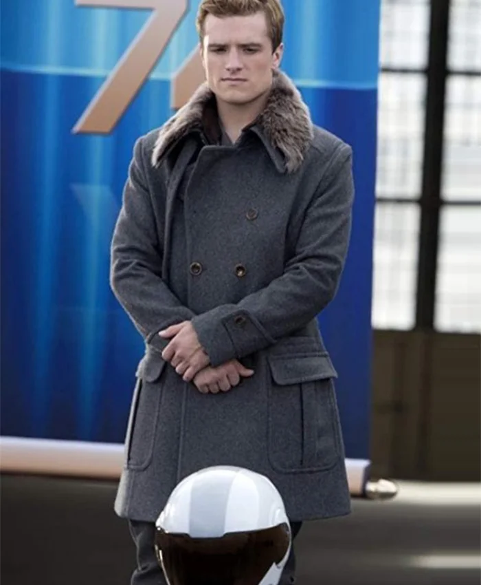 Josh Hutcherson The Hunger Games Catching Fire Grey Coat left.webp
