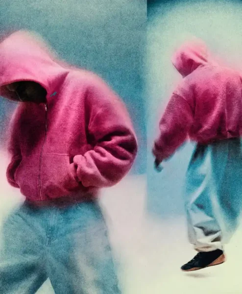 Justin Bieber x SKYLRK Hooded Pink Jacket