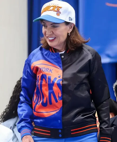 Kathy Hochul 2026 Knicks Victory Parade Varsity Jacket