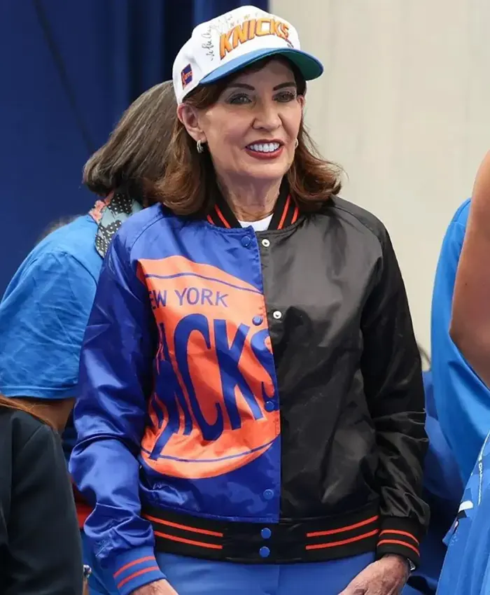 Kathy Hochul Knicks Victory Parade 2026 Varsity Jacket