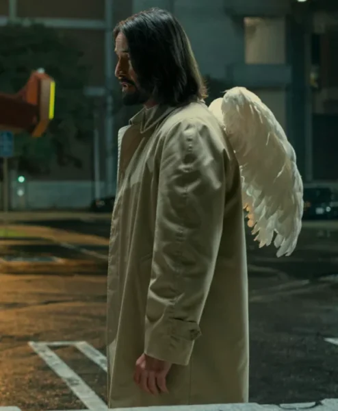 Keanu Reeves Good Fortune Beige Coat For Sale.webp