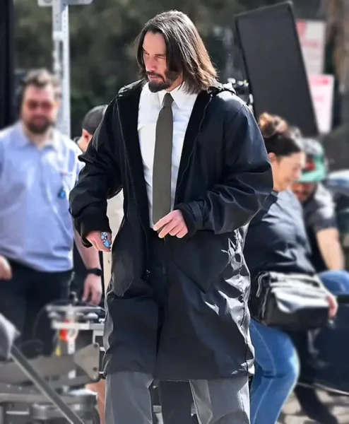 Keanu Reeves Good Fortune Black Coat For Sale.webp