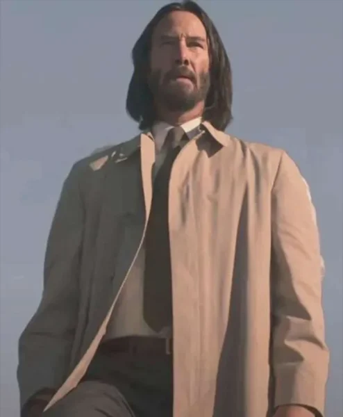 Keanu Reeves Good Fortune Off White Coat front.webp