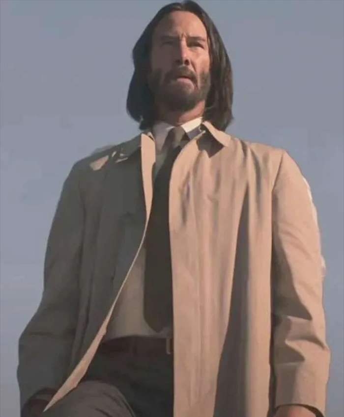Keanu Reeves Good Fortune Off White Coat front.webp