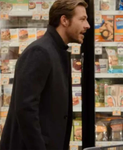 Luke Bracey Holidate Black Mid Length Coat right.webp