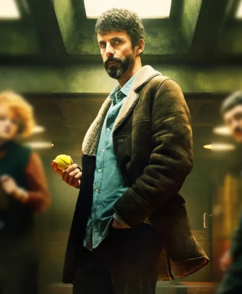 Matthew Goode Dept. Q S01 Shearling Coat For Sale.webp