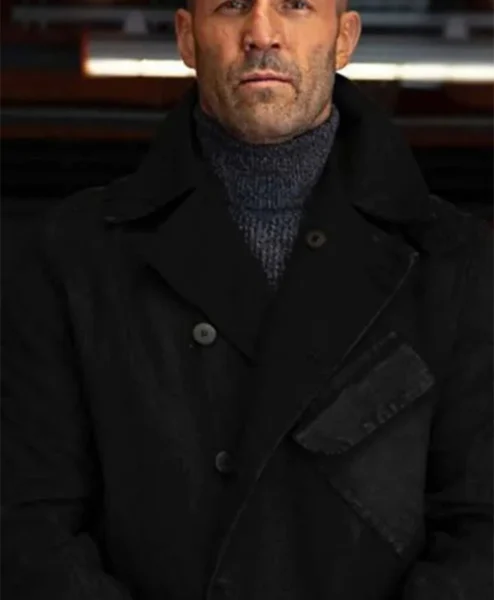 Meg 2 The Trench 2023 Jason Statham Black Coat front.webp