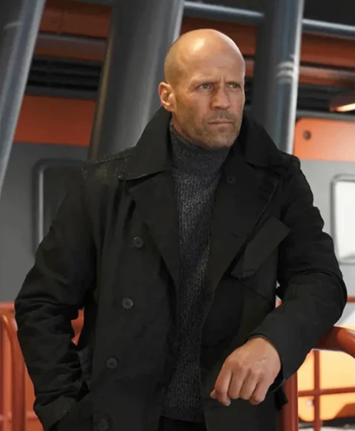 Meg 2 The Trench 2023 Jason Statham Black Coat left.webp