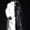Mens Thickening Black and White Fur Trench Coat 1.webp