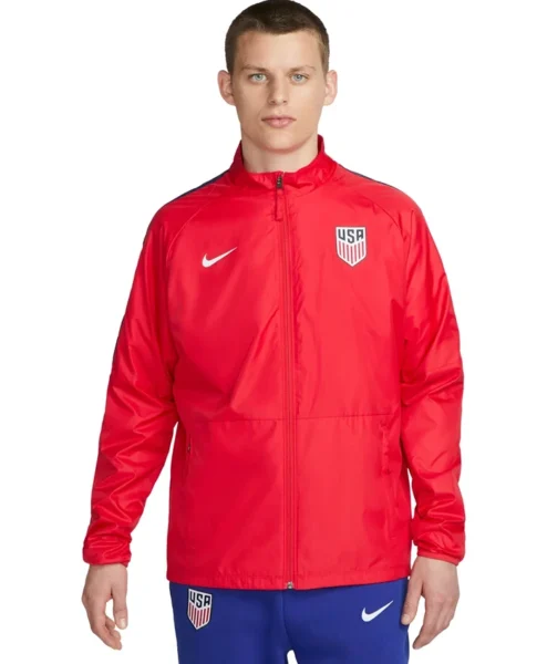Mens USA Nike Splatter Swoosh Red Jacket