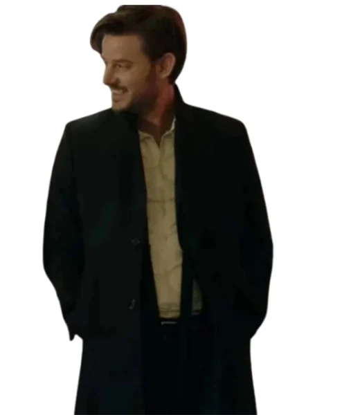 Midnight at the Magnolia Jack Russo Black Long Coat white bg.webp