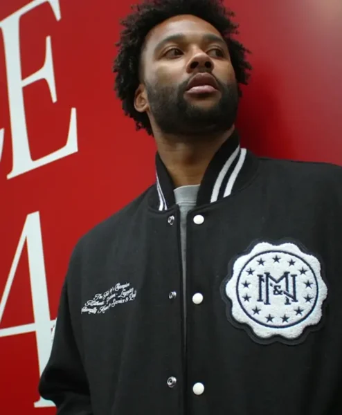 Mitchell Ness Black Authentic Wool Varsity Jacket