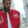 Mitchell Ness Red Authentic Branded Letterman Jacket