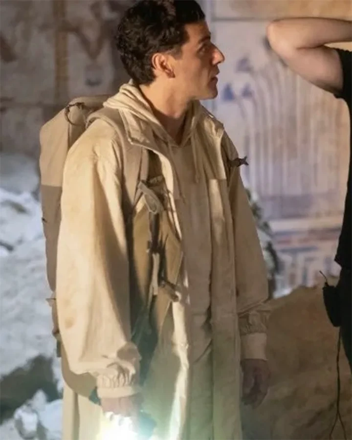 Moon Knight Oscar Isaac White Long Trench Coat.webp