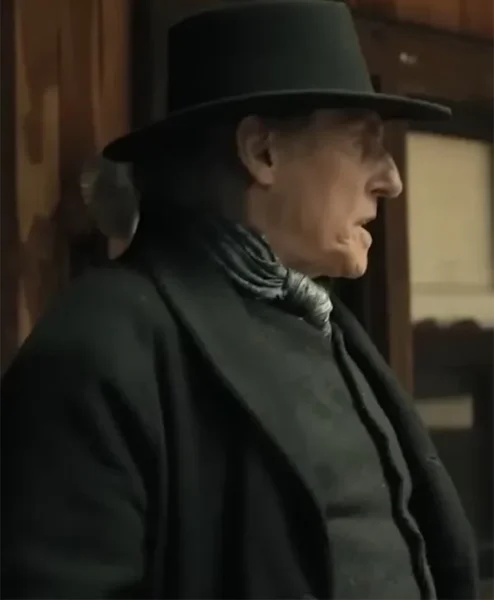 Murder at Yellowstone City 2022 Sheriff Ambrose Coat right clsoeup.webp