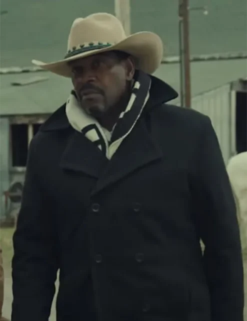 Mykelti Williamson The Last Rodeo Black Wool Peacoat.webp