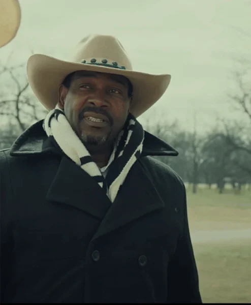 Mykelti Williamson The Last Rodeo Black Wool Peacoat right.webp