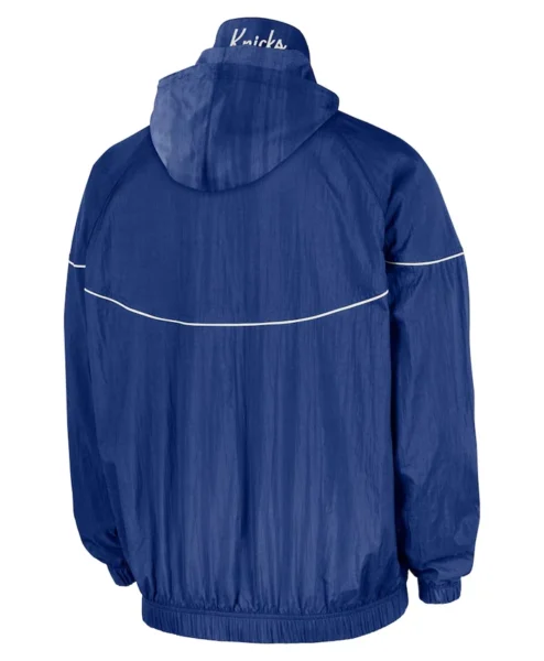 NY Knicks Nike Windrunner Half Zip Blue Hooded Jacket