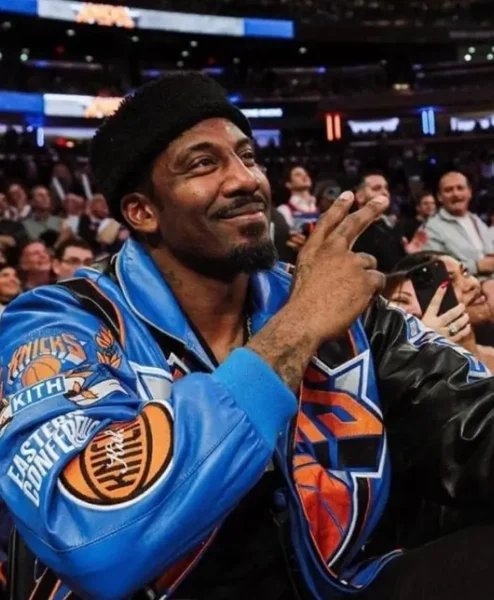 New York Knicks Leather Bomber Jacket