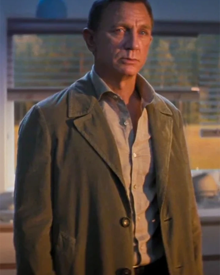 No Time To Die James Bond Duster Mid Length Tan Coat.webp