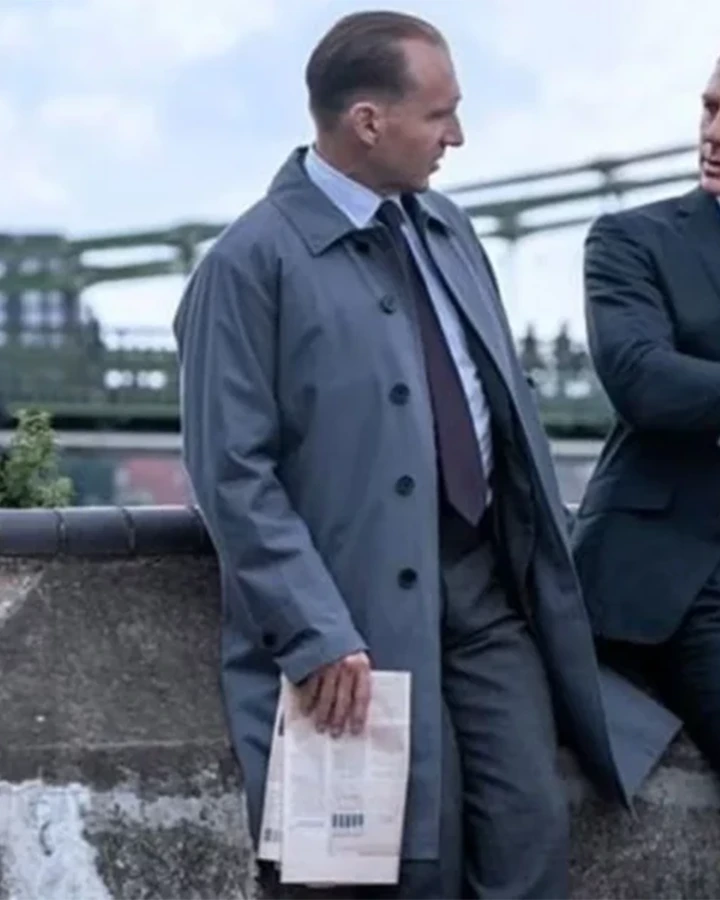 No Time to Die Agent M Grey Mid Length Coat.webp
