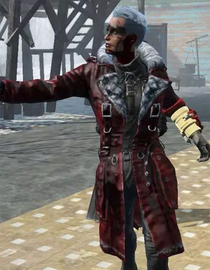 Nuka Raider Fallout 4 Red Long Leather Coat.webp