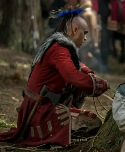 Outlander Kaheroton Red Long Fur Coat On Sale.webp