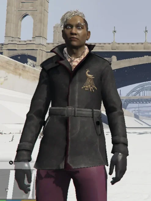 Pagan Min Far Cry 4 Black Suede Leather Coat.webp