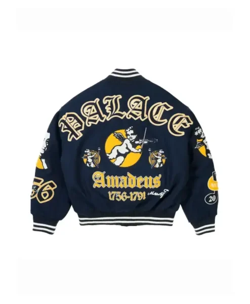 Palace Wolfgang Black Varsity Jacket Back