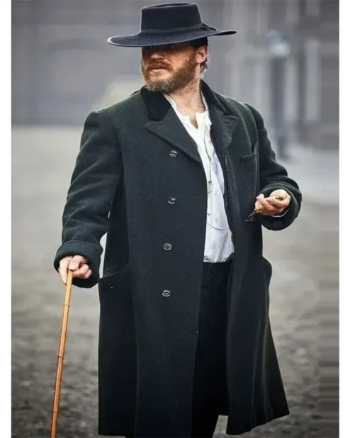 Peaky Blinders Tom Hardy Black Long Trench Coat.webp