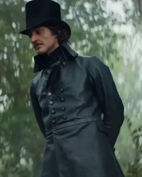 Pierre Niney The Count of Monte Cristo Leather Coat For Sale.webp
