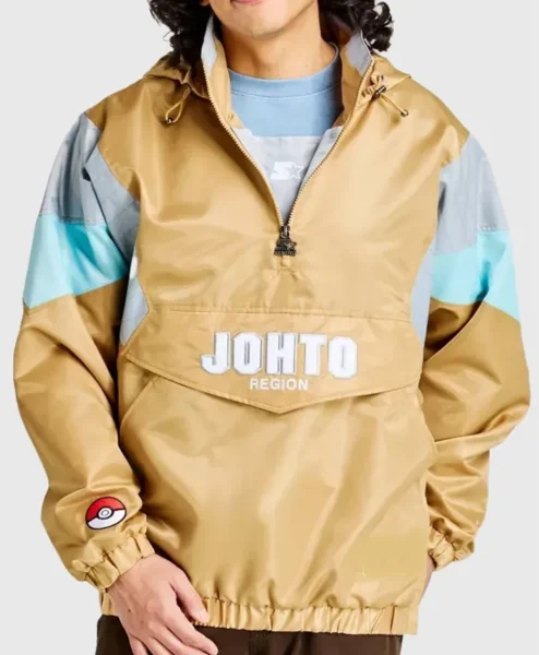 Pokemon Starter Gold Pullover Jacket Front