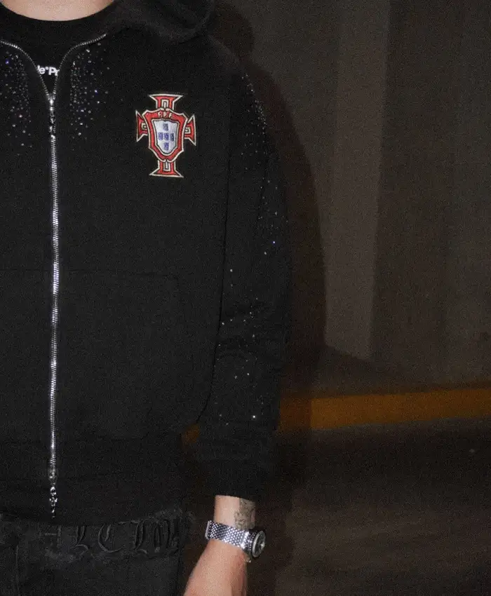 Portugal World Cup Momm Studios Black Hoodie