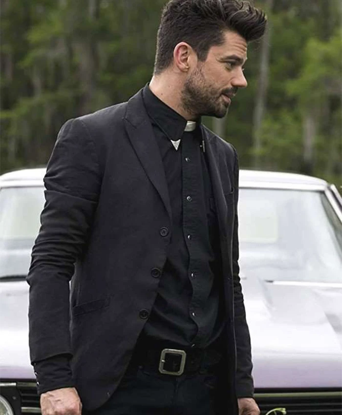 Preacher Dominic Cooper Black Blazer Coat right.webp