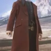 Preacher Pale Rider Brown Cotton Coat closeup .webp