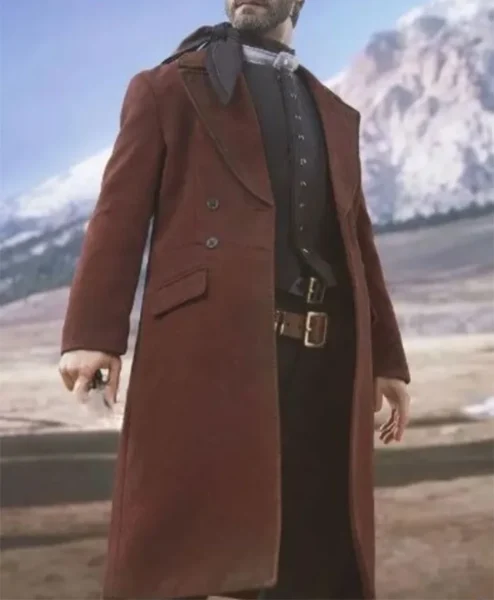 Preacher Pale Rider Brown Cotton Coat closeup .webp