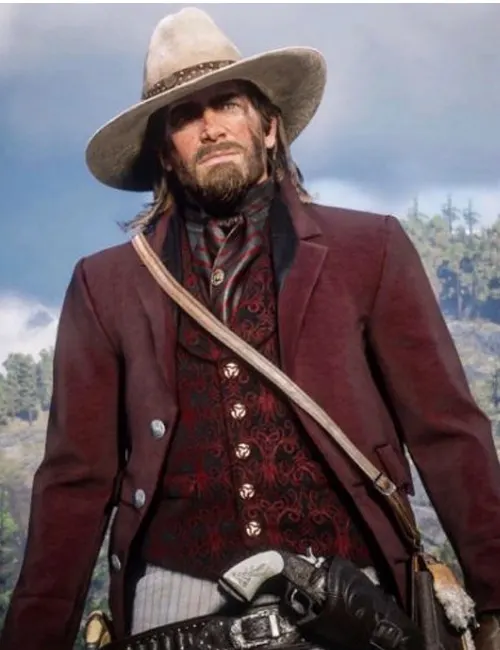 RDR2 Frock Red Dead Redemption 2 Maroon Jacket Coat.webp