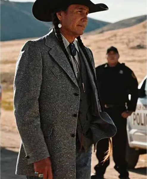 Rainwater Driver Yellowstone S04 Grey Wool Coat right.webp