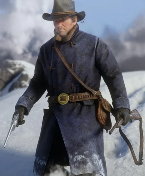 Red Dead Redemption 2 Arthur Morgan Gaming Blue Coat left.webp
