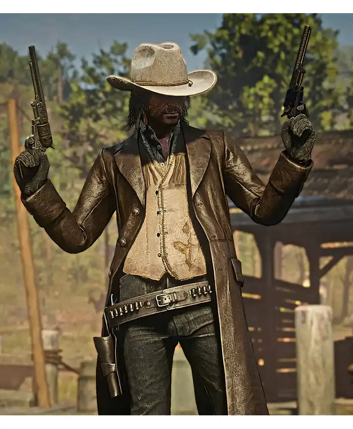 Red Dead Redemption 2 John Marston Trench Coat clear front.webp
