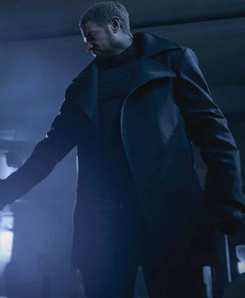 Resident Evil 8 Chris Redfield Black Long Trench Coat right.webp