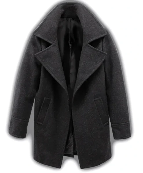 Resident Evil 8 Chris Redfield Black Long Trench Coat shoot front.webp