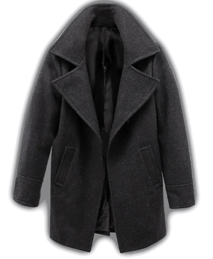 Resident Evil 8 Chris Redfield Black Long Trench Coat shoot front.webp