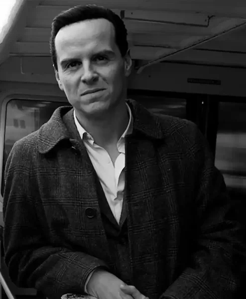 Ripley 2024 TV Series Tom Ripley Wool Coat front pose.webp