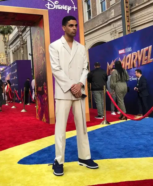Rish Shah Ms. Marvel Event White Pea Coat front.webp