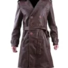 Rorschach Watchmen Double Breasted Brown Leather Coat.webp