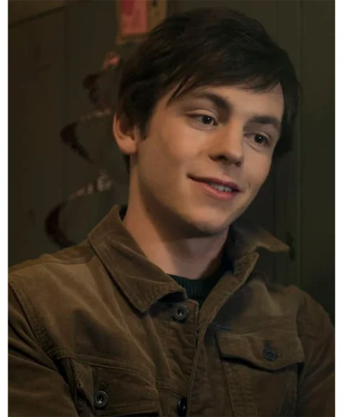Ross Lynch TV Series Chilling Adventures of Sabrina Harvey Kinkle Brown Suede Leather Coat.webp
